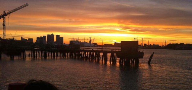 River Thames from Anchor and Hope pub, 30 June 2013