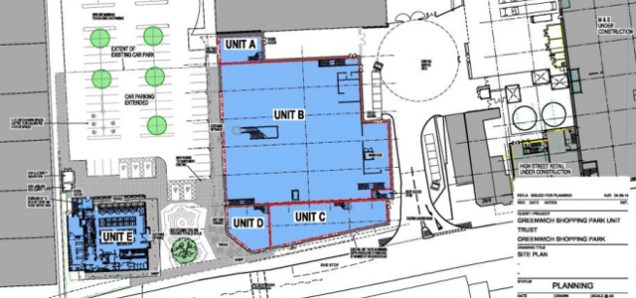 Greenwich Shopping Park plan