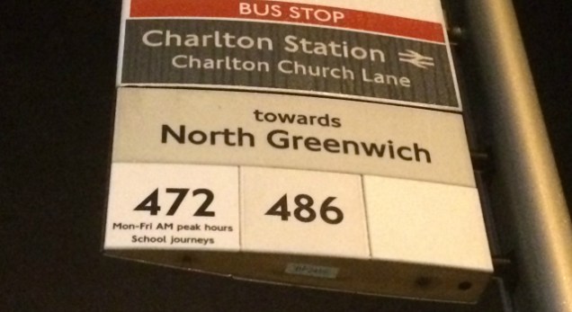 Charlton station bus stop