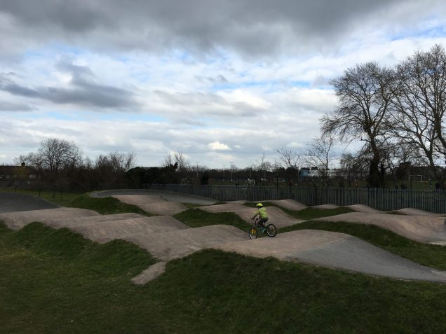 A near-deserted Hornfair Park BMX track on Sunday afternoon (photo: Clare Griffiths)