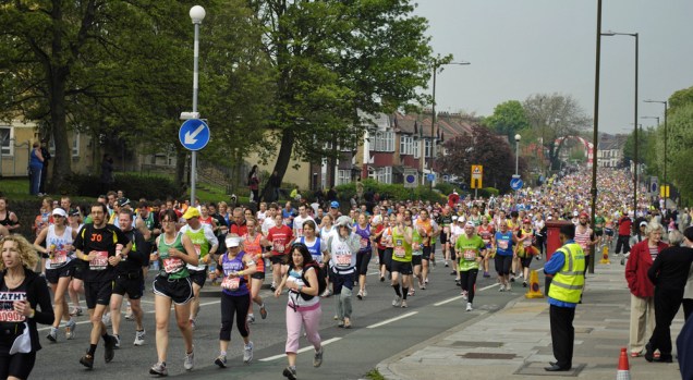 London Marathon on Charlton Road