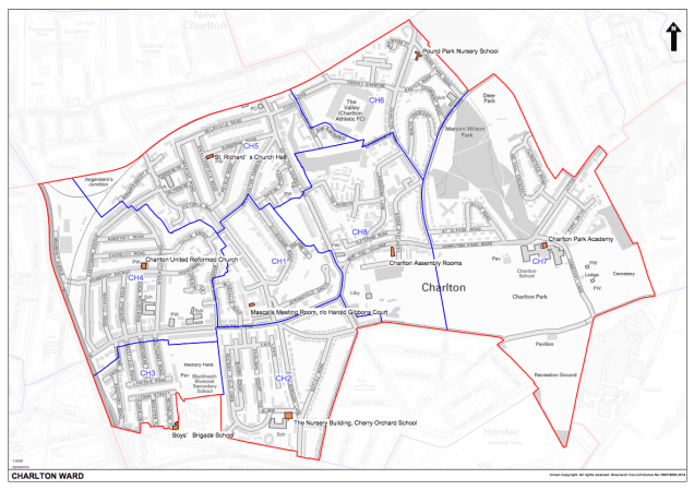 Charlton ward map