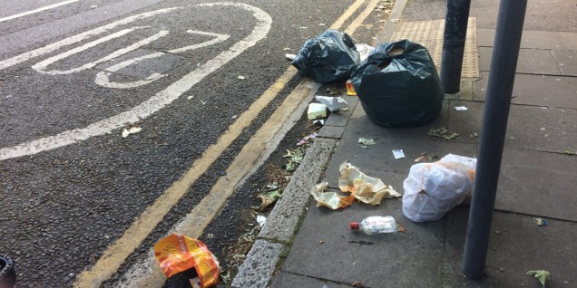 Rubbish in Victoria Way, Jul 2016
