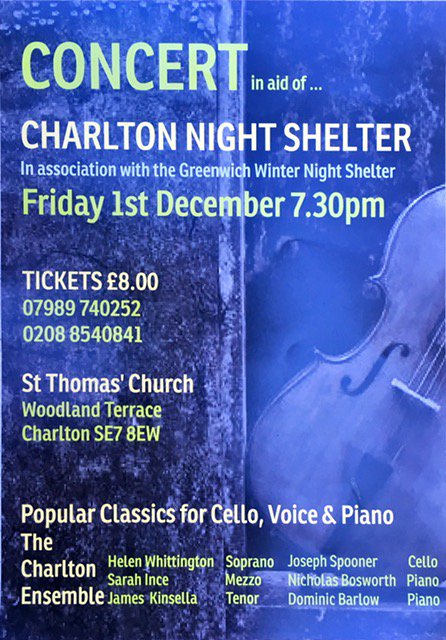 Charlton night shelter poster
