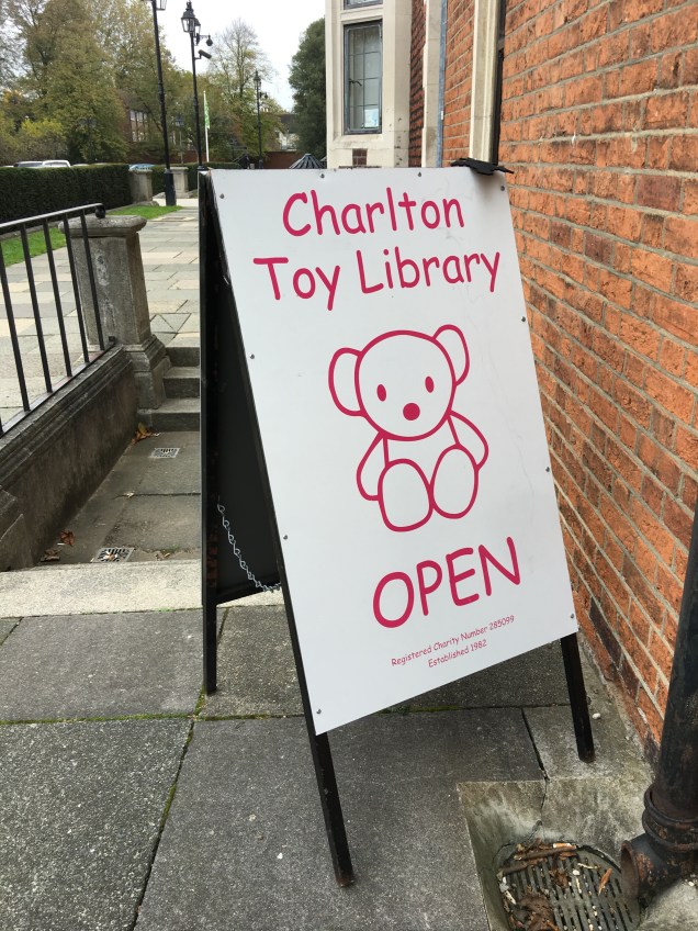 Charlton Toy Library open sign