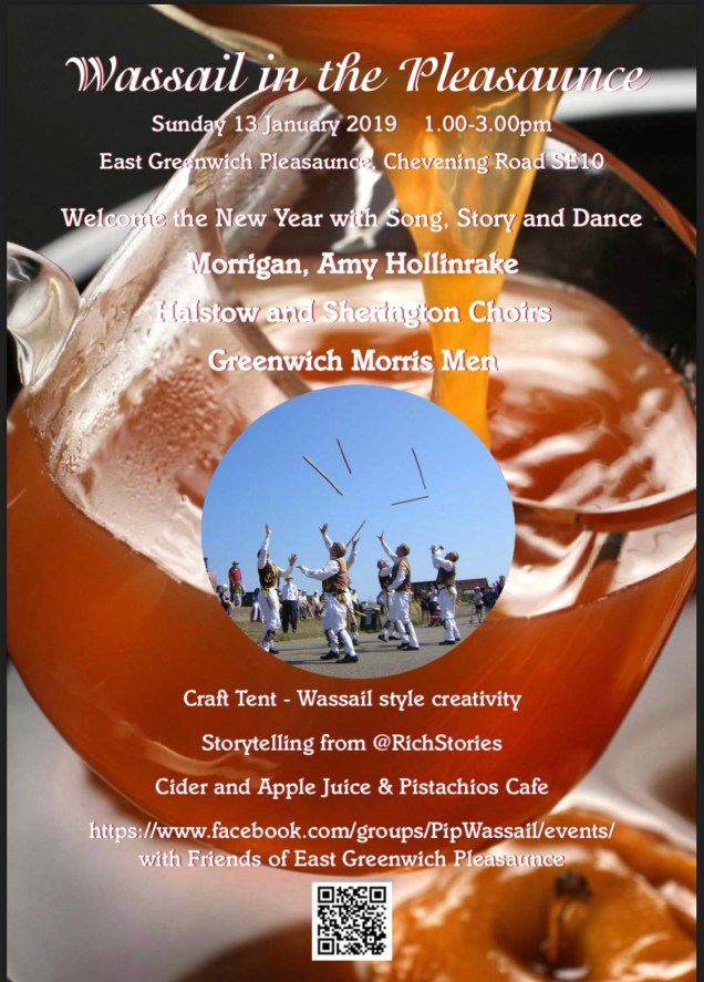 East Greenwich Pleasaunce Wassailing poster