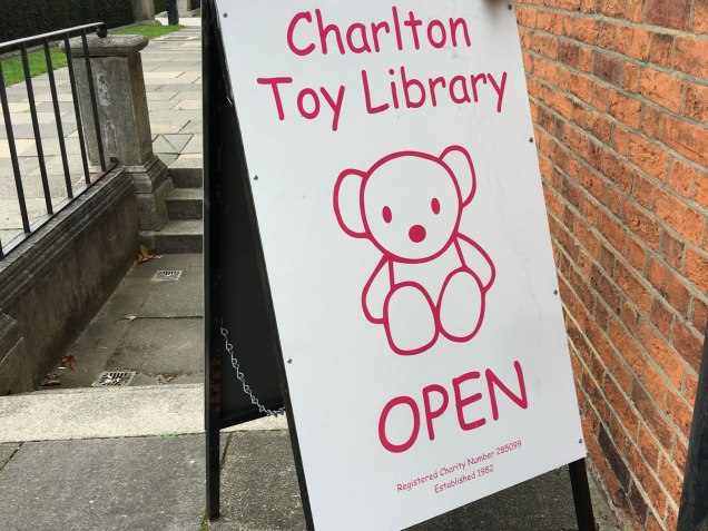 Charlton Toy Library open sign