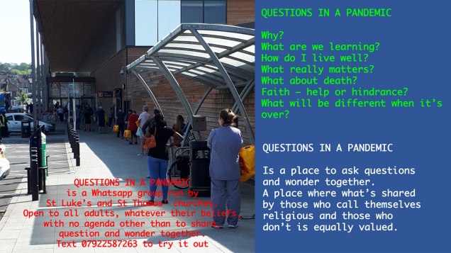 Graphic promoting church WhatsApp group