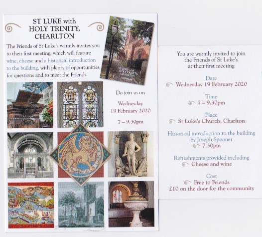 Invite to Friends of St. Luke's event