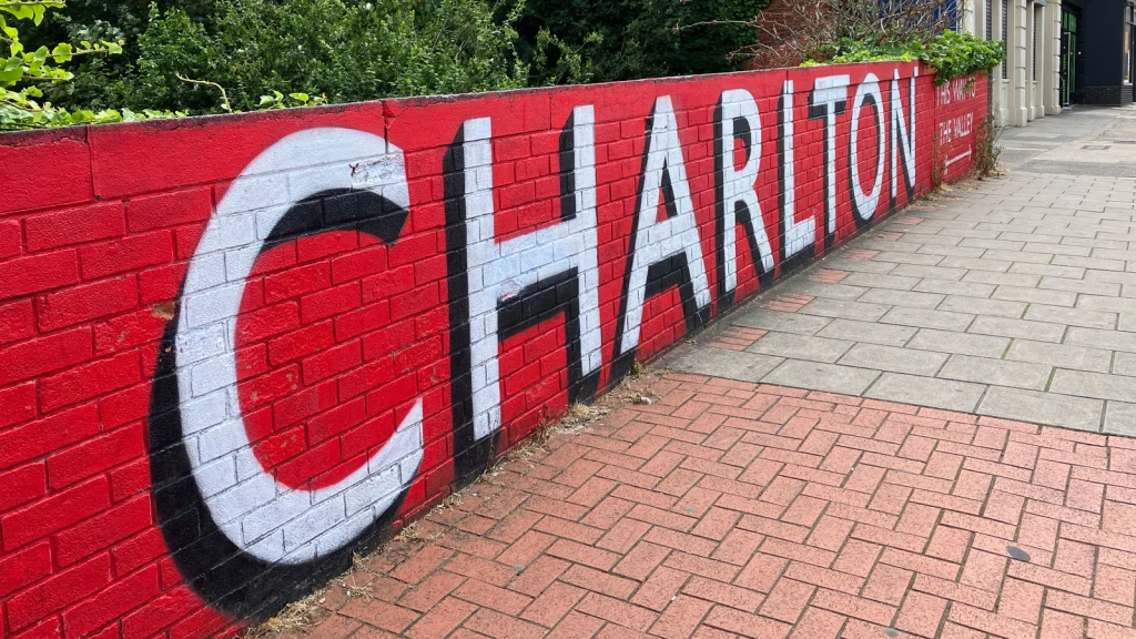Charlton mural on Charlton Church Lane